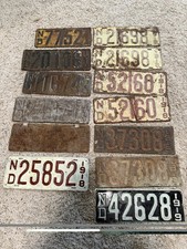 North Dakota License plate collection 1914-1958 picture