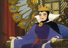 Original Toby Bluth Watercolor Painting of the Evil Queen (2005) Signed by Toby picture