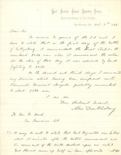 1869 - Abner Doubleday Handwritten Letter Battle of Gettysburg - Beckett LOA picture