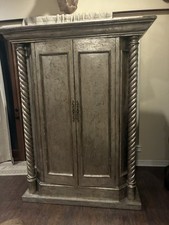 Monumental European-Style Hand-Finished Armoire w/ Barley Twist Columns – Luxury picture