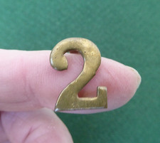 WW1 1912-18 AUSTRALIAN BRASS SLOUCH HAT NUMERAL