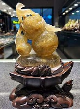 7LB Rare A+ Natural Rutile Quartz Crystal Carved Mineral specimen Reiki Decor picture
