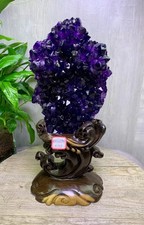 9.7LB Large Natural Amethyst Geode Cathedral Crystal Cluster Specimen Healing picture