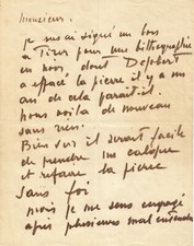 Nicolas de STAËL - Signed autograph letter about his lithographs. picture