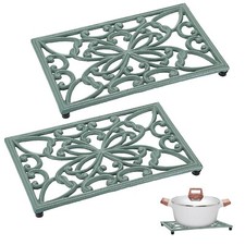 Sumnacon Cast Iron Trivet 2 Pack Iron Trivet for Hot Dishes Pots Pans Plates ... picture