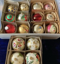 Huge Lot  16 Vintage  Jumbo Glass Christmas Ornaments Poland  More Y2K And Older picture