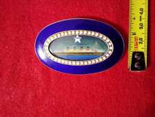Historical Titanic Memorial Enamel Pin - Vintage, Authentic, 2.5in L x 1.5in W, picture