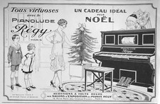 AD PRINT Original 1925 - all virtuosos with the PIANOLUDE RÉGY Christmas gift picture