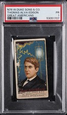 1888 N76 W.DUKE SONS & CO. GREAT AMERICANS THOMAS ALVA EDISON PSA 1 picture