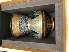 Rare Museum Glass Vase Enameled Brocard,  Mosque lamp Art picture