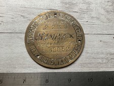 ORIGINAL WWI WRIGHT MARTIN SIMPLEX AIRCRAFT ENGINE SPEC DATA NAME PLATE picture