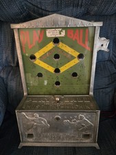 1925 EXHIBIT SUPPLY CO  PLAY BALL  AMUSEMENT MACHINE  / PENNY BACK  GAMBLING  picture