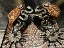 Antique Big Mexican Snake Spurs picture