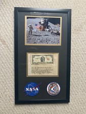 Apollo 15 Flown to the moon crew signed two dollar bill  OFFERS WELCOME cS MEMBR picture