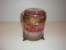 50% CLEARANCE $5000 RARE IMPORTANT CRANBERRY CRYSTAL BRONZE BOX CIRCA 1900 picture