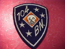 CERTIFIED W.W.2 U.S. U.S.M.C. 704 TH ENGINEER BATTALION PATCH ORIGINAL UNUSED picture