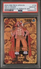 Gol D. Roger OP09-118 PSA10 One Piece Manga Alt Art Gold 2024 ENG picture
