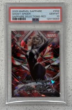 Ghost Spider 2025 Topps Sapphire Marvel /5 Red Selections PSA 10 Gwen Chrome picture