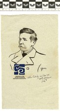 SUPERB ORIGINAL L. J. BINNS SKETCH OF HG WELLS SIGNED & INSCRIBED - UNIQUE picture