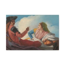 Castillo, José del - An Orange Seller and a Majo - Canvas Wall Art picture