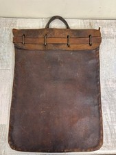 ANTIQUE LEATHER LOCKING MILITARY MAIL RAILROAD BANK BAG - Anson Conger Goodyear picture