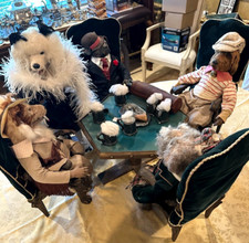 Pat Thompson Artist Prototype Vlasta Poker Gang Dogs & Brews Set OOAK VTG 1990 picture