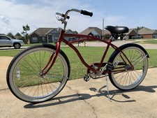 Vintage Crimson 1960's Huffy Good Vibrations Deluxe Bicycle Garage Kept picture