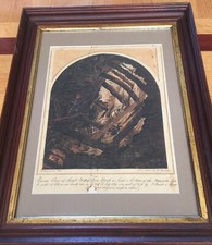 1859 Original Gold Rush Drawing Of Mariposa Inside Gold Mine Shaft A Schwartz picture
