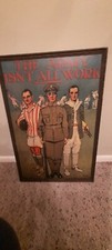 ORIGINAL 1915 WW1 PROPAGANDA SIGN ON WOODEN BOARD & FRAME 21x31 GRAHAM SIMMONS  picture