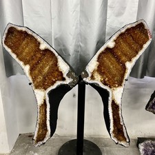 395LB Rare natural citrine churches, cathedrals, and earth butterfly wings picture