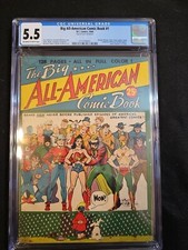 BIG ALL-AMERICAN COMIC BOOK #1 CGC 5.5 1944 Wonder Woman, Flash, Green Lantern picture