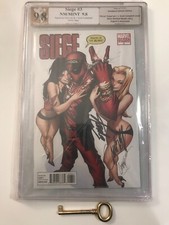 Siege #3 PGX 9.8 Signed Stan Lee & J.Scott Campbell RARE Deadpool Variants Lot picture