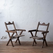 West African Tribal Folding Safari Armchairs, 19th Century picture