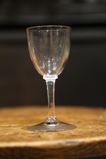 Antique Georgian Wine or Cordial Glass c1800–1840 Hand Blown Lead 11.5cm picture