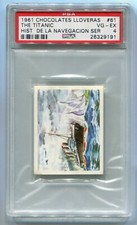 1961 Chocolates Lloveras Historia De La Navegacion 61 Titanic PSA 4 VG-EX card picture