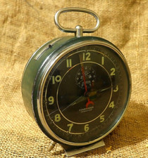 Vintage Alarm Clock Wehrle Commander Intermittent Shining Mechanical Clock Rare picture