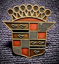 Antique Cadillac Badge 1930s-1940's ? Rare Touching Orbs picture