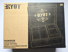 Smoker Stoner RYOT Humidor Walnut Locking Key Stash Storage Box NEW picture