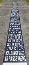 ANTIQUE MASSACHUSETTS CONNECTICUT CHARTER BUS ROLL SIGN NEW MILFORD DANBURY CT picture