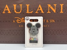 *Brand New* Disney Aulani Mickey Mouse Trading Pin W/hanging Aloha Rainbow Pride picture