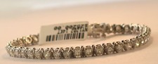 14K WHITE GOLD - DIAMOND (TDW 8.35Ct.) TENNIS BRACELET picture