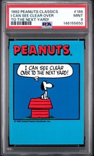 1992 ProSports Peanuts Classics Snoopy Yard RC PSA 9 Mint POP 1 None ^ #186 picture