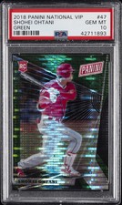 2018 PANINI NATIONAL VIP GREEN #47 SHOHEI OHTANI ROOKIE RC #/5 PSA 10 picture