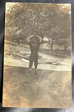 1910-15 MLB Cleveland Lifetime Ban Shoeless Joe Jackson Uniformed Baseball RPPC picture