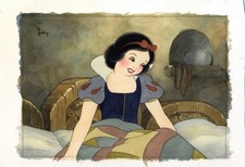 Original Toby Bluth Watercolor Painting of Snow White (2005) Signed by Toby Blut picture