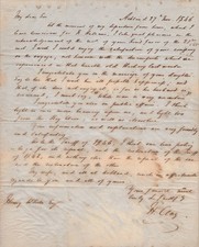 Henry Clay - Important Letter Signed - Chastises Andrew Jackson After His Death picture