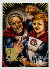 PROMO CARD: PHILLY NON-SPORTS CARD SHOW 2009 50th SHOW NAR #50PNSCS-1 gold foil picture
