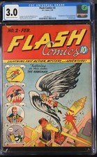 Flash Comics #2 - D.C. Comics 1940 CGC 3.0 2nd appearance of Flash and Hawkman. picture