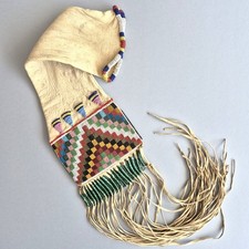 Antique Northern Plains (Assiniboine/ Cree) Beaded Pipe Bag, circa 1880s-1890s picture
