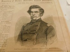 659 Civil War Phrenology Journal General Ormsby M Mitchell 1862 See Photos picture